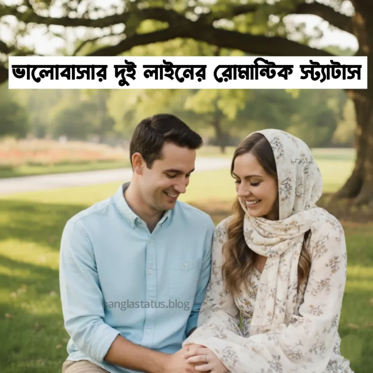 দুই লাইনের রোমান্টিক স্ট্যাটাস - ভালোবাসার দুই লাইনের স্ট্যাটাস - দুই লাইনের রোমান্টিক মেসেজ